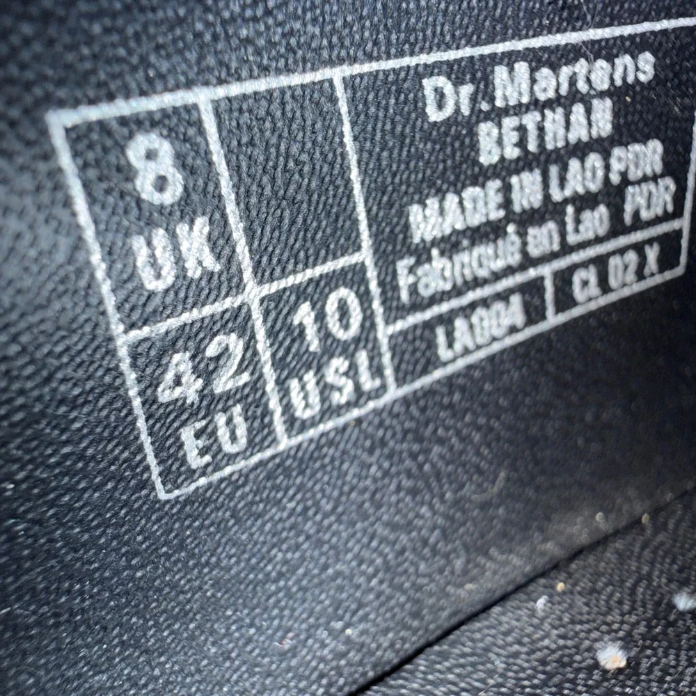 Dr. Martens Bethan Mary Jane T-bar Chunky Lug Platform Women 42 10 Smooth Black